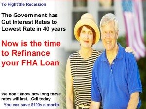 FHA refinance via Streamline Program